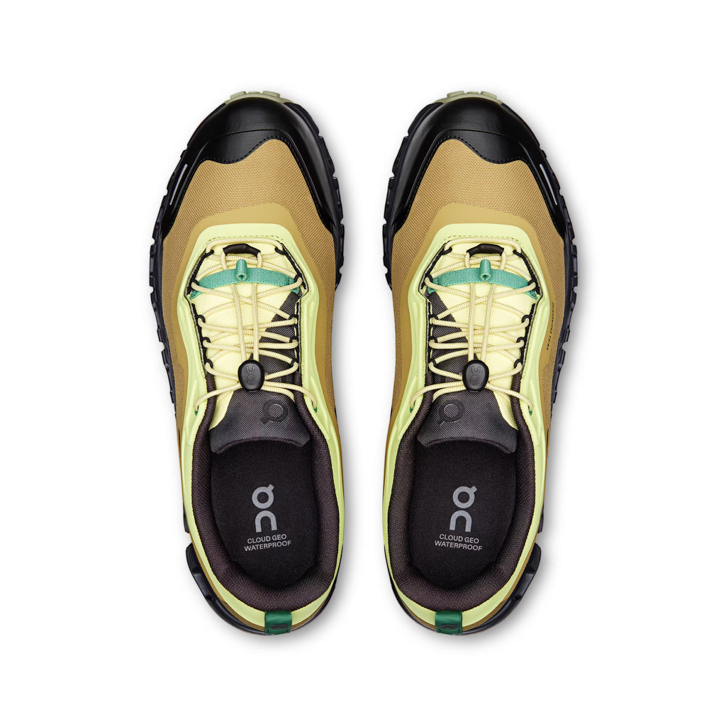 On Men's Cloud 6 Geo Waterproof Limelight/Safari Lifestyle Sneakers