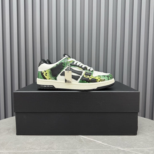 AMIRI Green Patterned Low-Top Sneakers — front