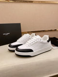 Saint Laurent White & Black Toe-Cap Sneakers — hero