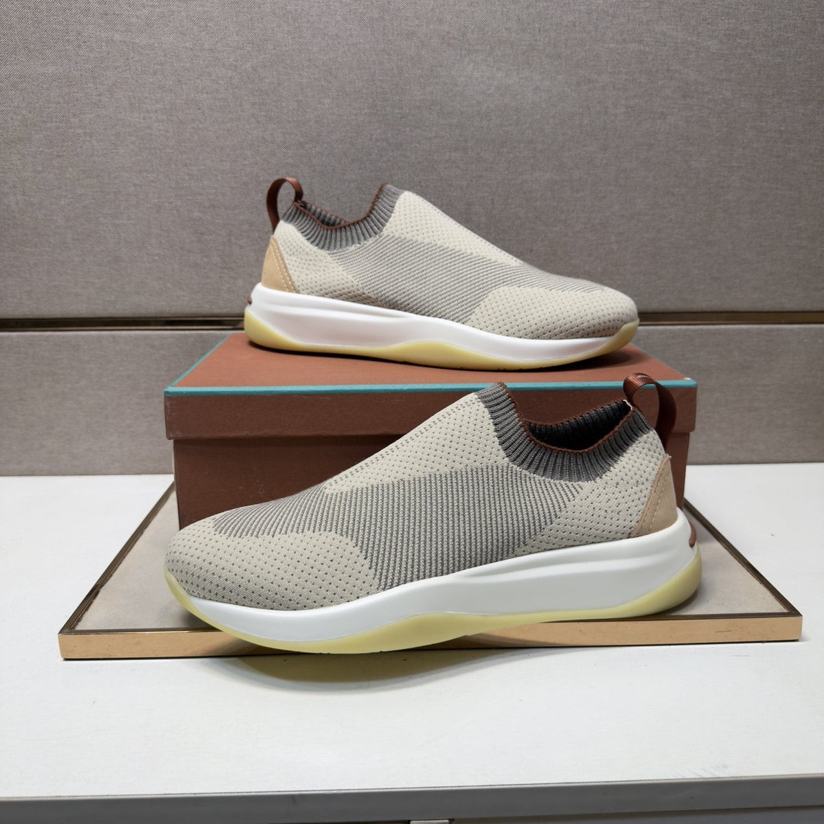 Men’s Knit-Look Slip-On Sneakers — side