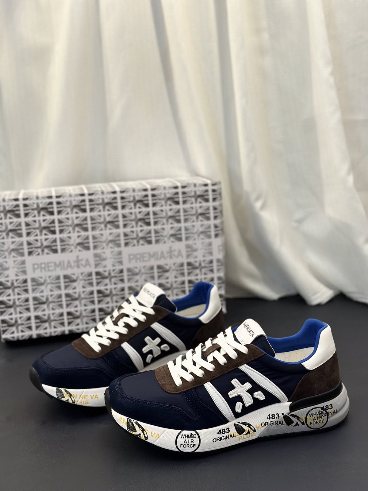 PREMIATA Graphic Sole Low-Top Sneakers — front