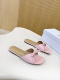 Dior Bow-Detail Slide Sandals — front